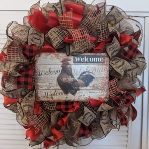 Farmhouse Chicken Wreath